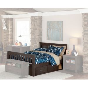 Hillsdale Kids and Teen - Highlands Harper Wood Full Bed with Storage, Espresso - 11055-1NS