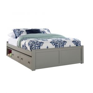 Hillsdale Kids and Teen - Pulse Wood Full Platform Bed with Storage, Gray - 2311PPFBST