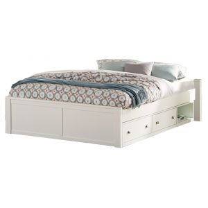 Hillsdale Kids and Teen - Pulse Wood Full Platform Bed with Storage, White - 33002NS