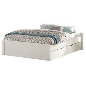 Hillsdale Kids and Teen - Pulse Wood Full Platform Bed with Trundle, White - 33002NT