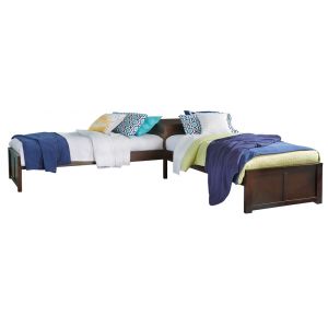 Hillsdale Kids and Teen - Pulse Wood Twin L-Shaped Bed, Chocolate - 32051N