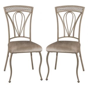 Hillsdale - Napier Metal Dining Chair (Set of 2) Ivory - 5986-802