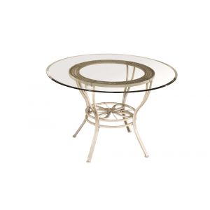 Hillsdale - Napier Metal Round Dining Table, Aged Ivory - 5986DTB