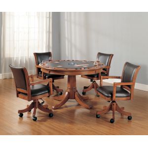 Hillsdale - Park View 5 Piece Game Set With Caster Chairs - 4186GTBC