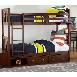 Hillsdale Kids - Pulse Twin Over Twin Bunk With Storage-Cherry - 31040NS