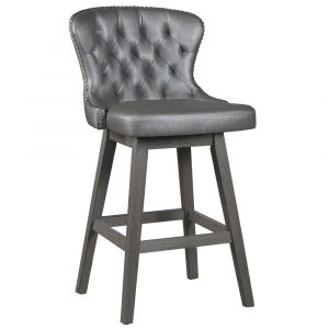 Hillsdale - Rosabella Wood Bar Height Stool, Wire brush Gray - 4978-832