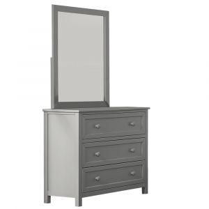 Hillsdale Kids - Schoolhouse 4.0 3 Drawer Chest and Mirror, Gray - 2311-4525CM