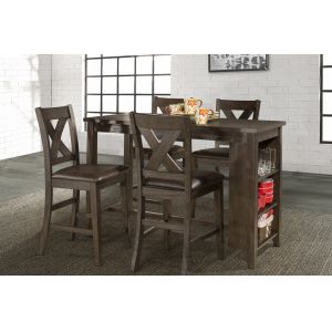 Hillsdale - Spencer 5 Piece Counter Height Dining Set With X Back Counter Height Stools - 4703CTB5S2