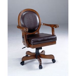 Hillsdale - Warrington Caster Game Chair With Top Grain Leather - 6125-801