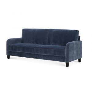 Home Furniture Outfitters - Everly Blue Velvet Sofa - HF2350-901