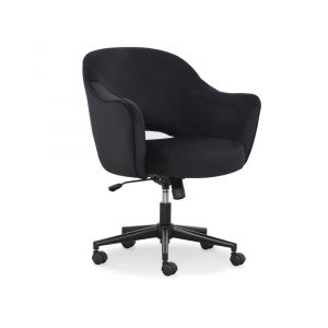 Home Furniture Outfitters - Sawyer Black Faux Velvet Task Chair - HF2150-525-3