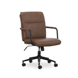 Home Furniture Outfitters - Sawyer Cognac Metal Arm Task Chair - HF2150-525-6