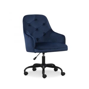 Home Furniture Outfitters - Sawyer Navy Blue Velvet Task Chair - HF2150-525-4
