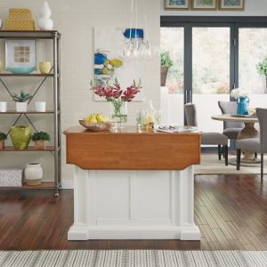 Homestyles Furniture - Americana White Kitchen Island - 5002-94