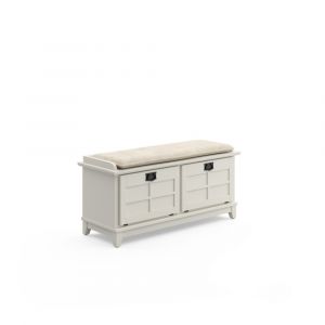 Homestyles Furniture - Arts & Crafts White Storage Bench - 5182-26