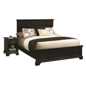 Homestyles Furniture - Bedford Black King Bed and Nightstand - 5531-6013