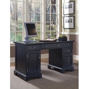 Homestyles Furniture - Bedford Black Pedestal Desk - 5531-18