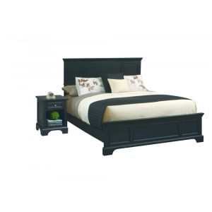 Homestyles Furniture - Bedford Black Queen Bed and Nightstand - 5531-5013