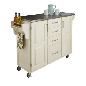 Homestyles Furniture - Create-a-Cart White Kitchen Cart - 9200-1022