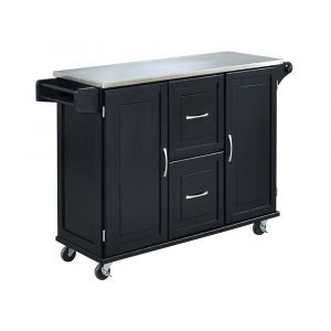 Homestyles Furniture - Dolly Madison Black Kitchen Cart - 4515-95