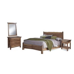 Homestyles Furniture - Forest Retreat Brown King Bed, Nightstand, Chest, and Mirror - 5185-621