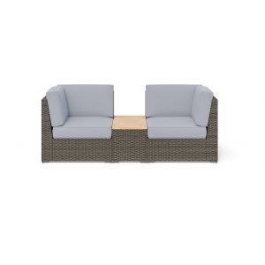Homestyles Furniture - Boca Raton Outdoor Chair Pair and Storage Table - 6801-12D-23