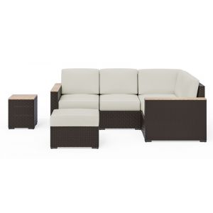 HomeStyles Furniture - Outdoor 4 Seat Sectional, Ottoman and Side Table - 6800-49-T