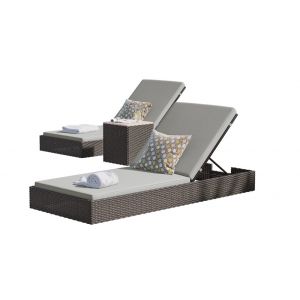 HomeStyles Furniture - Outdoor Chaise Lounge Pair and Side Table - 6801-83D-T
