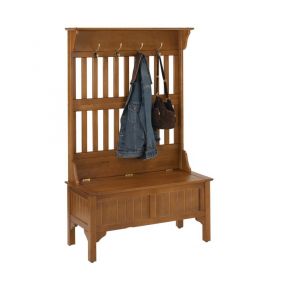 Homestyles Furniture - General Line Brown Hall Tree with Bench - 5649-49