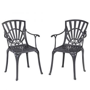 Homestyles Furniture - Grenada Gray Chair - (Set of 2) - 6660-80