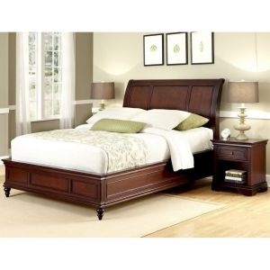 Homestyles Furniture - Lafayette Brown King Bed and Nightstand - 5537-6019