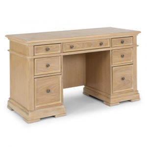Homestyles Furniture - Manor House Brown Pedestal Desk - 5504-18