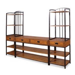 Homestyles Furniture - Modern Craftsman Brown Media Stand - 5050-34