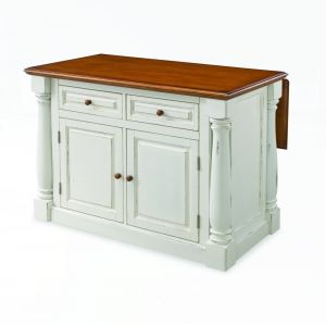 Homestyles Furniture - Monarch White Kitchen Island - 5020-94
