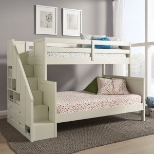 Homestyles Furniture - Naples White Twin Over Full Bunk Bed - 5530-56