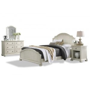 Homestyles - Provence Off-White Queen Bed with Nightstand and Dresser with Mirror - 5502-5022