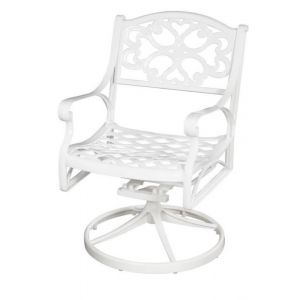 Homestyles Furniture - Sanibel White Swivel Rocking Chair - 6652-53