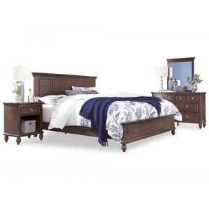 Homestyles - Southport Brown King Bed with Nightstand and Dresser with Mirror - 5503-6022