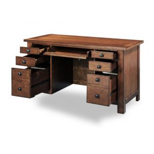 Homestyles Furniture - Tahoe Brown Pedestal Desk - 5412-18