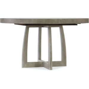 Hooker Furniture - Affinity 48in Round Pedestal Dining Table w/1-18in Leaf - 6050-75203-GRY