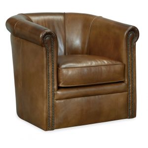 Hooker Furniture - Axton Swivel Leather Club Chair - CC388-SW-083