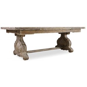 Hooker Furniture - Chatelet Refectory Rectangle Trestle Dining Table with Two 22'' Leaves - 5350-75206