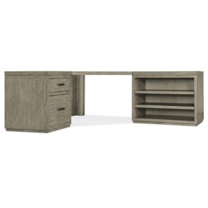 Hooker Furniture - Linville Falls Corner Desk with File and Open Desk Cabinet - 6150-10933-85