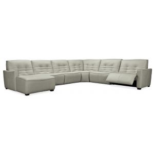 Hooker Furniture - Reaux Grandier 6-Piece LAF Chaise Sectional w/ 2 Recliners - SS555-G6LC-095