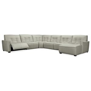 Hooker Furniture - Reaux Grandier 6-Piece RAF Chaise Sectional w/ 2 Recliners - SS555-G6RC-095