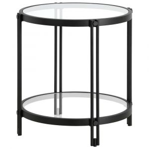 Hudson & Canal - Inez 21'' Wide Round Side Table in Blackened Bronze - ST1827