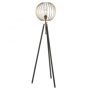 Hudson & Canal - Paramon Tripod Floor Lamp with Metal Shade in Antique Brass/Antique Brass - FL0018