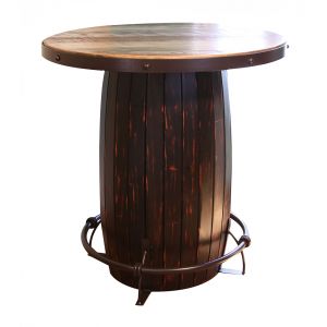IFD - Antique Bistro Table Barrel Design - IFD967BISTRO
