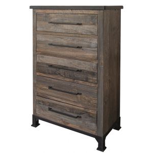 IFD - Antique Gray 5 Drawers Chest - IFD9771CHT