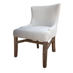 IFD - Aruba Upholstered Chair, Beige Fabric & Dark Brown Legs (Set of 2)  - IFD7331CHUBG